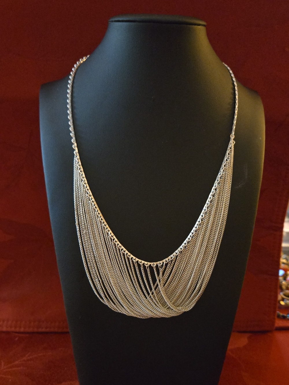 Multi-Strand Sterling Silver Cascade Necklace